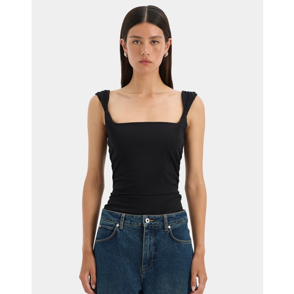 236. SIR. Elm Twist Black Stretch Tank Top $260 Sz 0 XS EUC - Picture 1 of 4